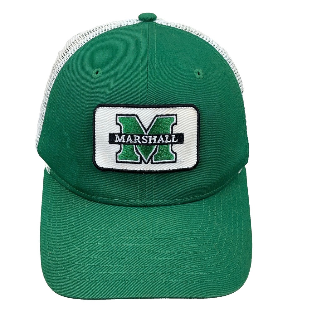 Marshall Thundering Herd Hat Cap Green Nike Trucker‎ Mesh Patch Adjustable Adult